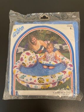 Vntg 2000 The Wet Set Intex Never Used 3PC Matching Kid Pool Ball Float Ring Set